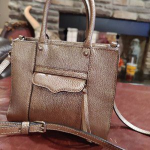 Rebecca Minkoff metallic Mini tote Rose Gold Pouse